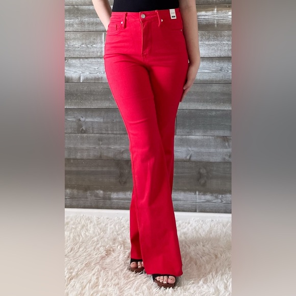RESTOCK ALERT! judy blue high waist tummy control top red flares JB88833REG - Picture 11 of 12